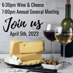 6pm Wine & Cheese 7pm AGM (8.5 × 8.5 in) (8 × 8 in)